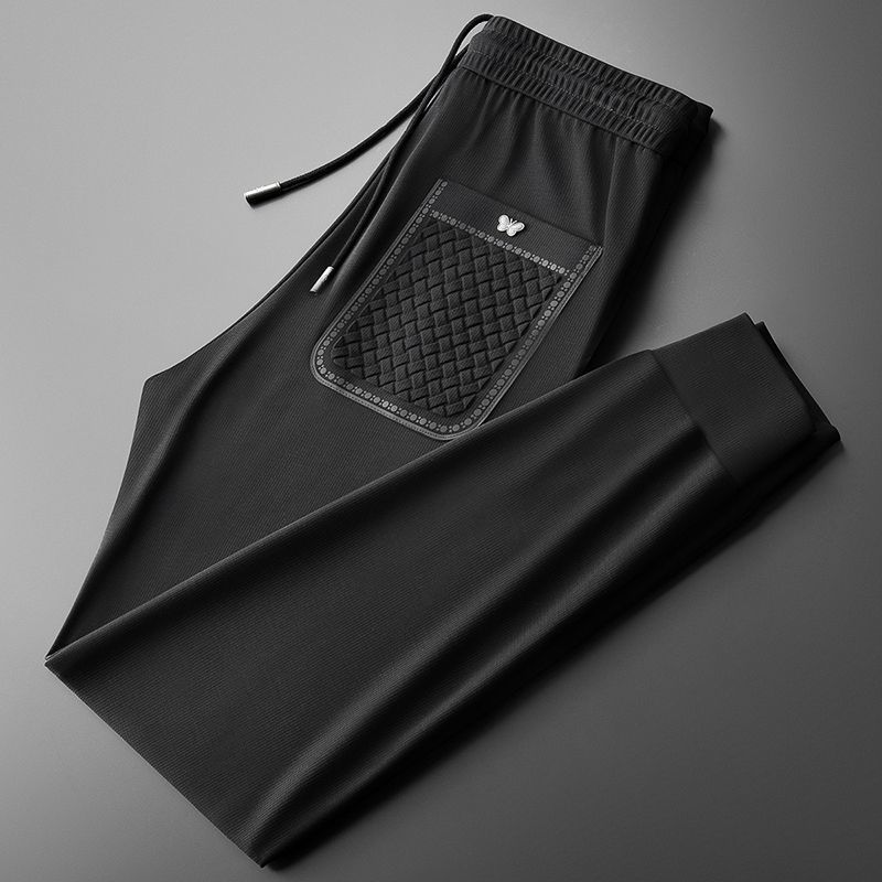Light Luxury Sports Pants Black