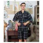 Home Japanese Jacquard Bathrobe Black
