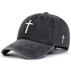 Embroidered Cross Casual Versatile Sun Hat