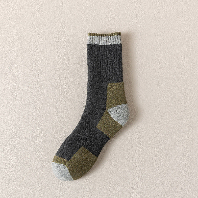 Men Fleece Lined Padded Warm Keeping Terry-loop Hosiery Wool Socks