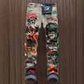 Vintage Patch Jeans Mixed Color