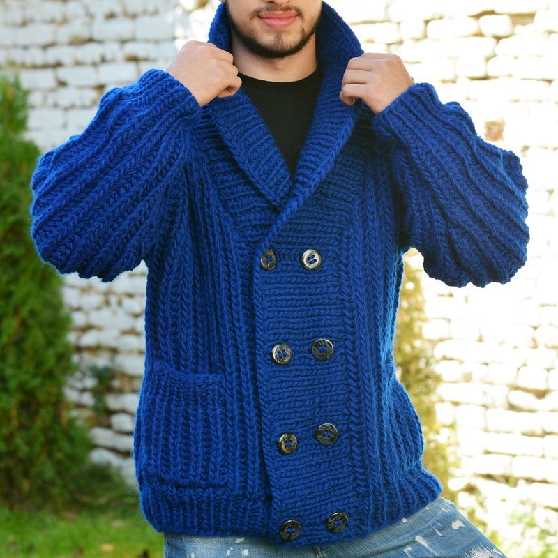 Thickened Double Breasted Sweater