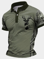 Lapel Button Short-sleeved Polo Shirt MB13BH250617Y080