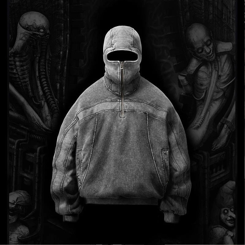 Old Style Personality Street Zipper Sweater