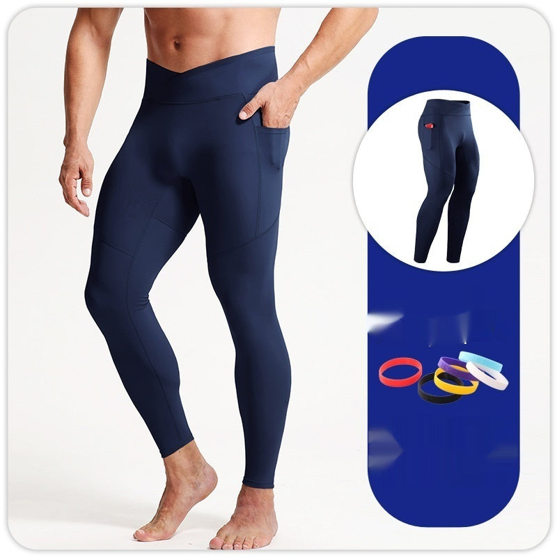 Sports Tight Trousers Deep Blue Color