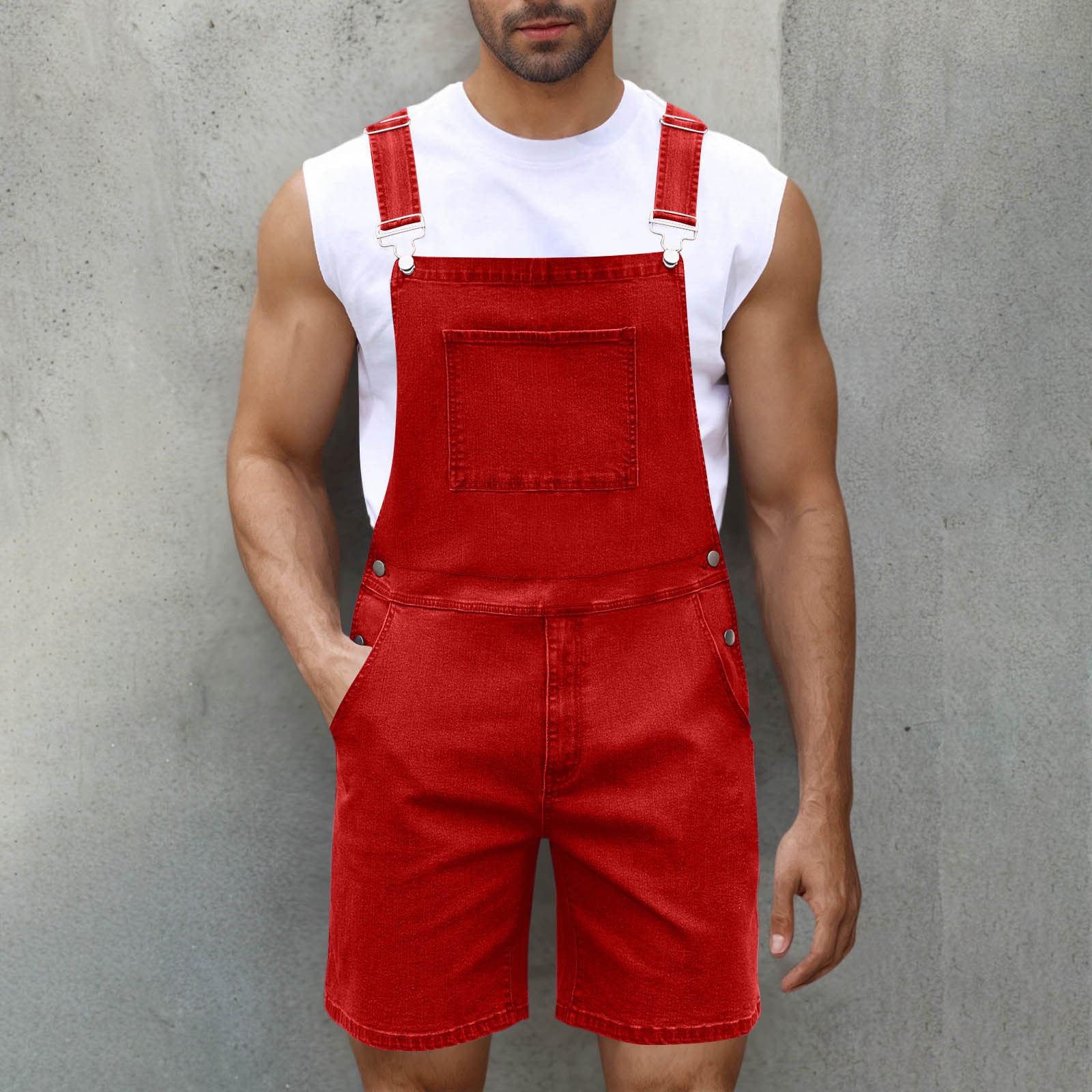 Light Luxury Denim Shorts Red