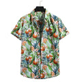 Shirt Hawaiian Lapel Short Sleeves White