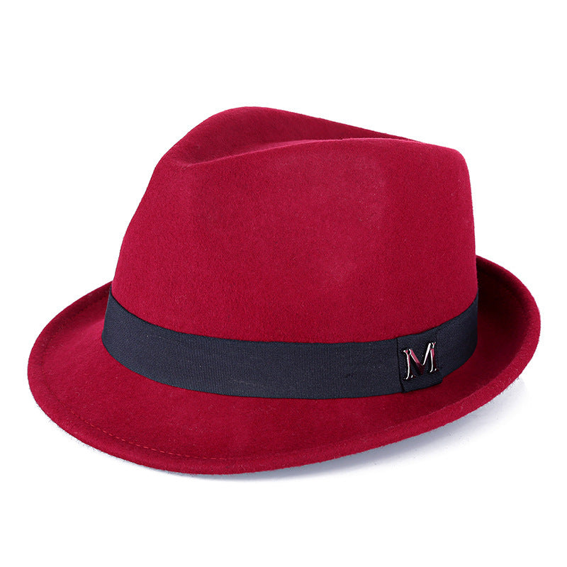 Billycock Warm Outdoor British Jazz Hat Wine Red