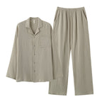 Woven Gauze Pajamas Thin Homewear Suit