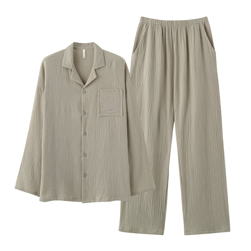 Woven Gauze Pajamas Thin Homewear Suit
