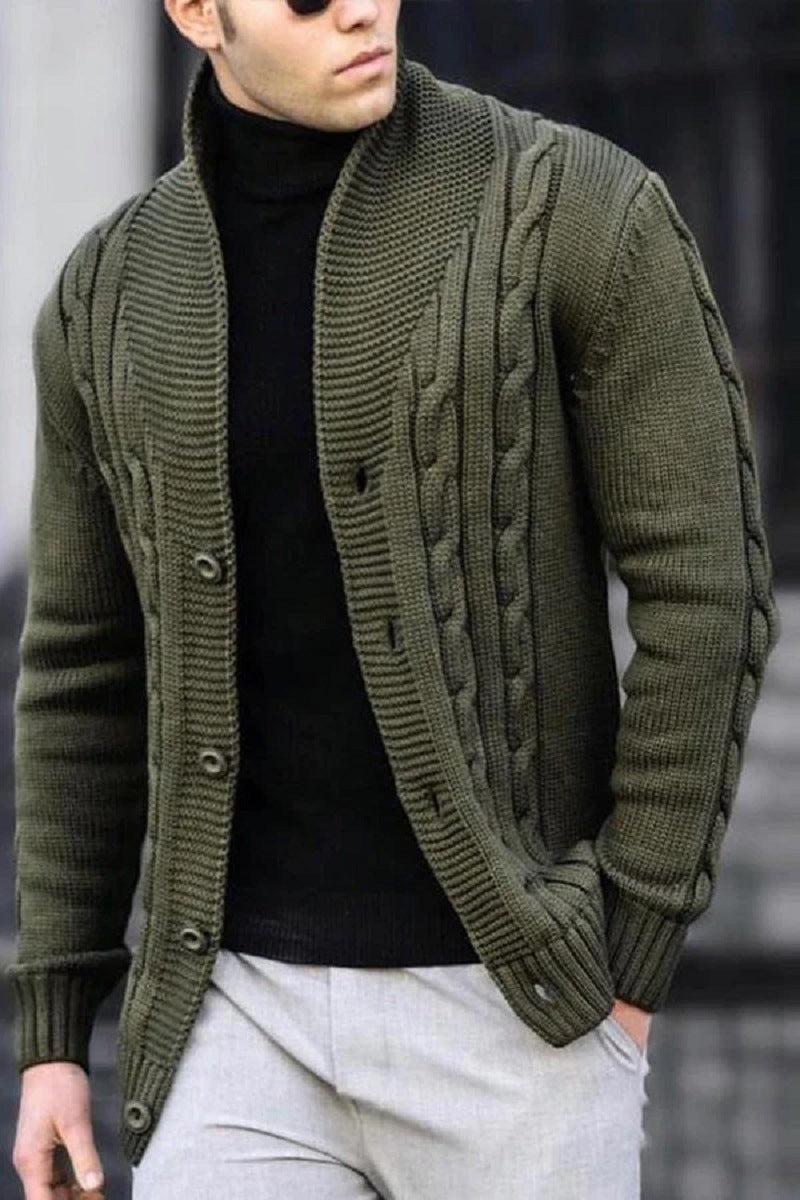 Autumn Sweater Coat Army Green