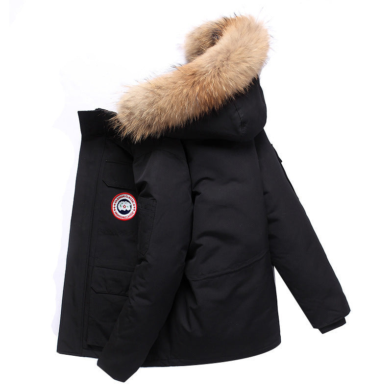Winter Men's Mid-length Couple Outdoor Black S