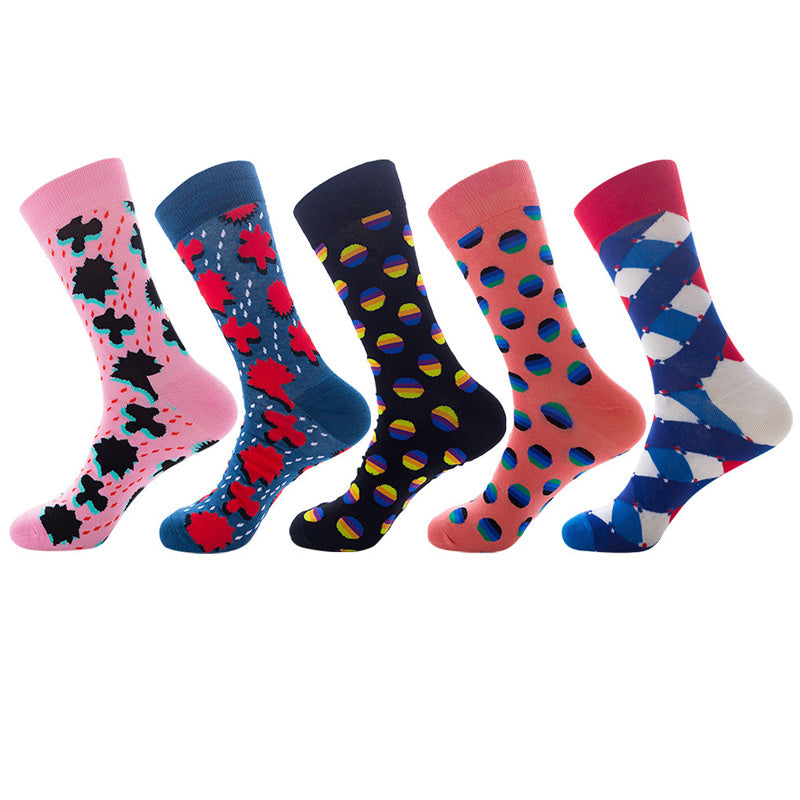 Men's Jacquard Socks AF0817 One size 5Pair