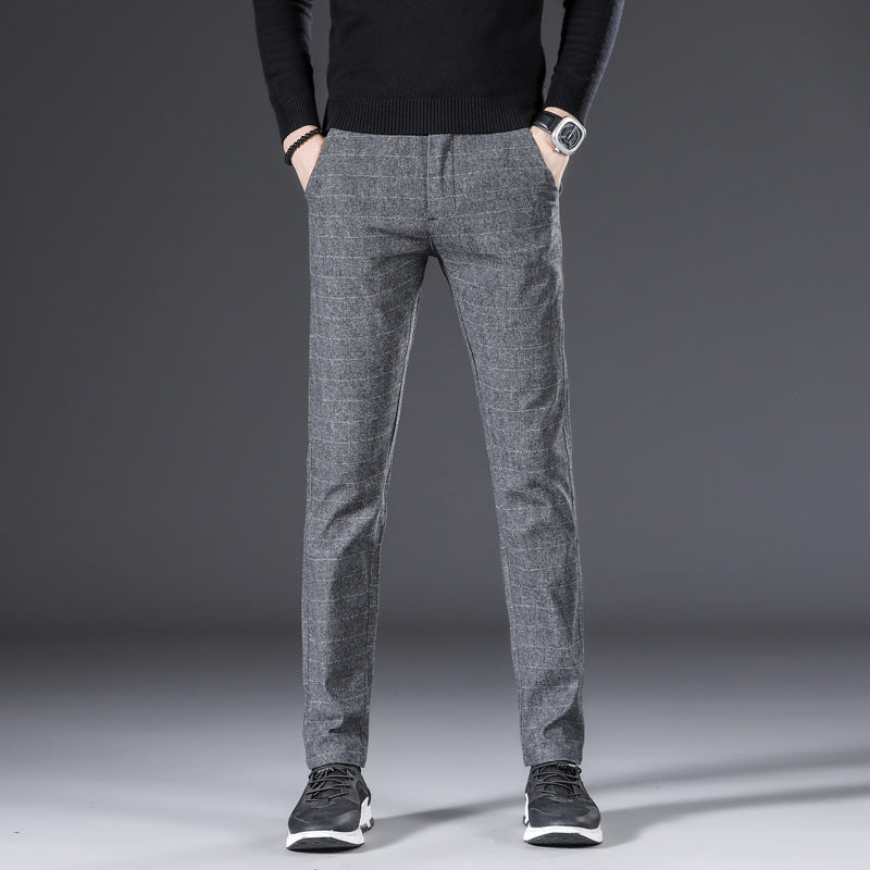 Smart Trousers Stretch Slim Fit 638 Gray