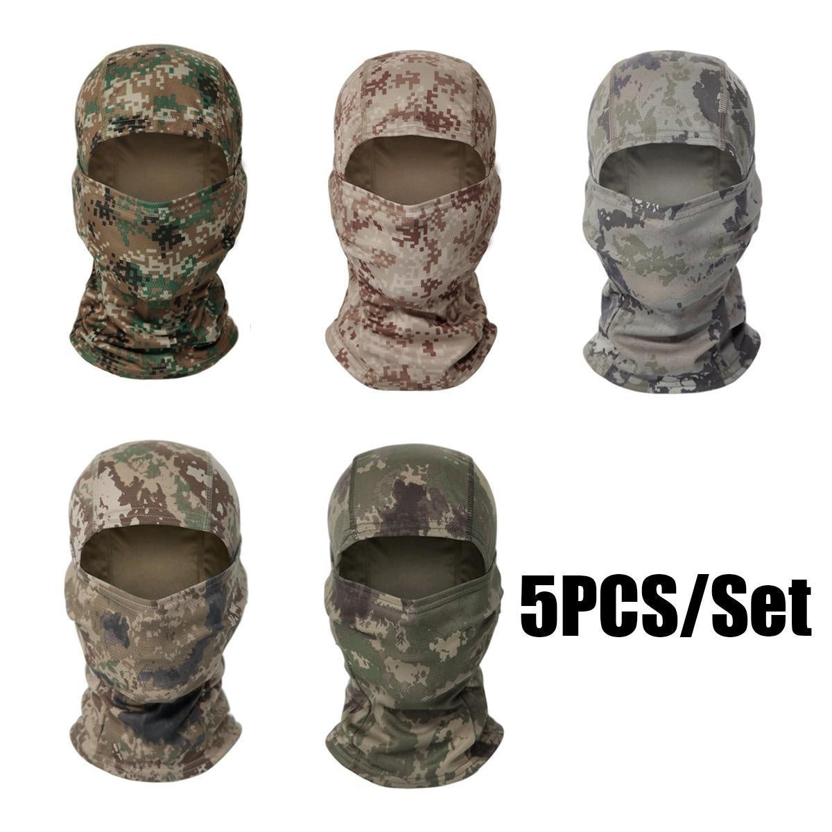 Outdoor Sunscreen Single Hole Breathable Quick Drying Face Cover Set2 Free Size