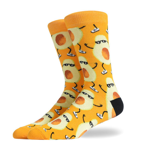 Fashion Creative Hamburger Pizza Alien Men Socks Cute Series F Default