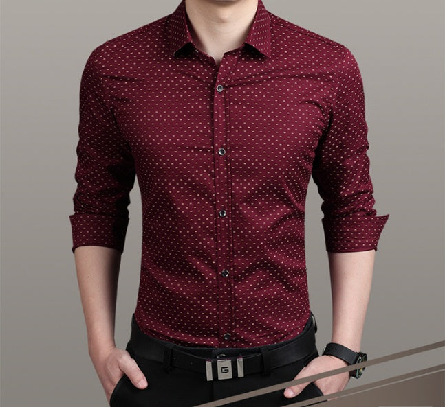 Shirt Long-Sleeves Wine Red