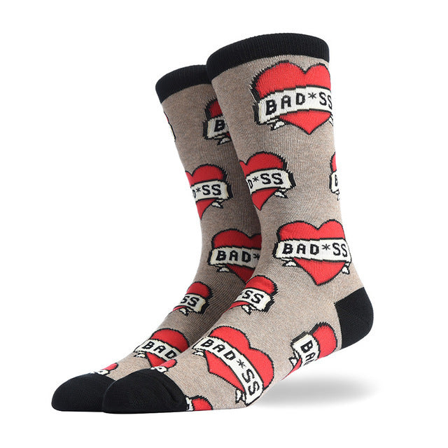 Fashion Creative Hamburger Pizza Alien Men Socks Cute Series S Default