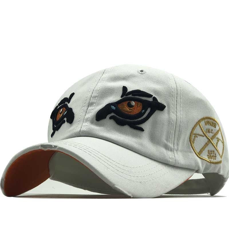 Eyes Baseball Cap White adjustable