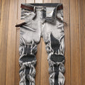 Slim Fit All-match Gray Jeans Gray