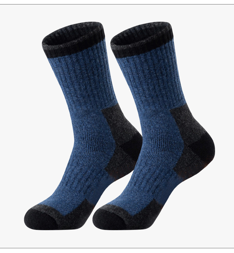Men Fleece Lined Padded Warm Keeping Terry-loop Hosiery Wool Socks