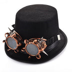 Steampunk Rivet Glasses Top Hat Goth Punk Magic Hat