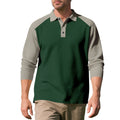Long-sleeved T-shirt Bottoming Shirt Dark Green And Khaki Sleeves
