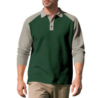 Long-sleeved T-shirt Bottoming Shirt Dark Green And Khaki Sleeves