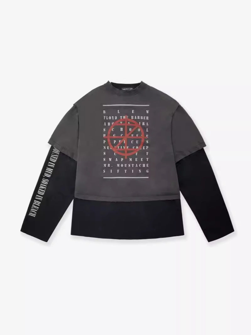 Male Personality Totem Letter Print Sweatshirt Totem