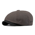 Spring And Summer Thin Breathable Octagonal Cap Male Brown 56to60cm