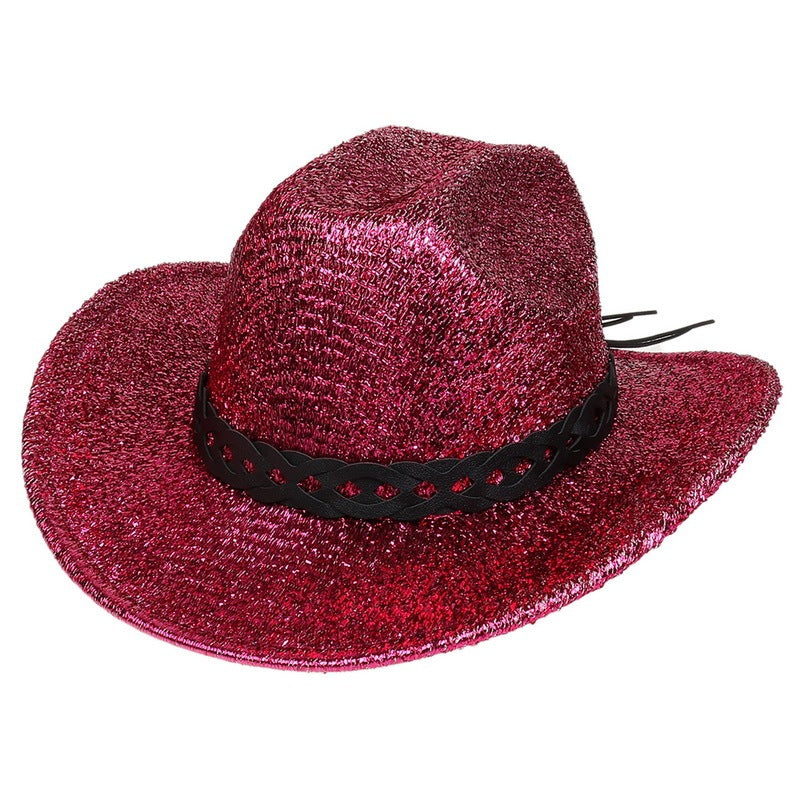 Nightclub Party Hat Flat Top B Rose Red M56to58cm