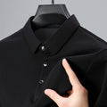 Casual Men's Short-sleeved Polo Shirt MBH8802 Black