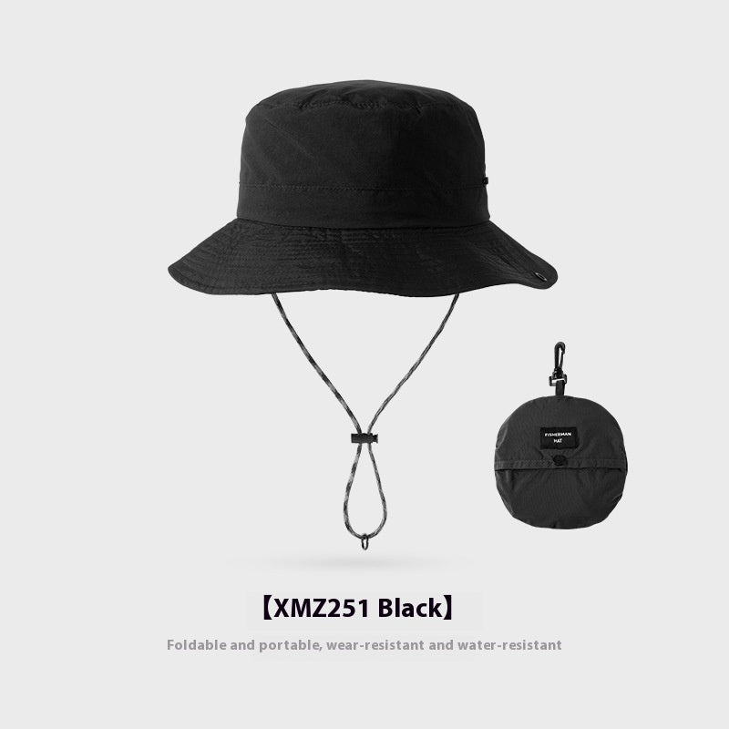 Summer Sun-proof UV-resistant Breathable And Wearable Water-repellent Hat Classic Black Free Size