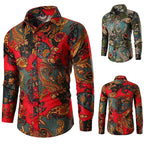 Printed shirt with long sleeves