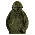 Thickening Double-sided Velvet Casual Loose Long-sleeved Hooded Sweater Army Green
