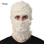 Balaclava Men And Women Funny Acrylic Knitted Beige Free Size