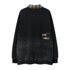 American Plaid Lapel Sweater