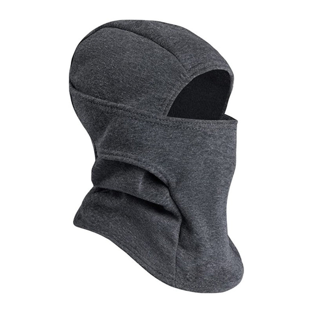 Autumn And Winter Outdoor Riding Warm Face Mask Multi-functional Fleece Windproof Cold-proof Dark Gray Free Size