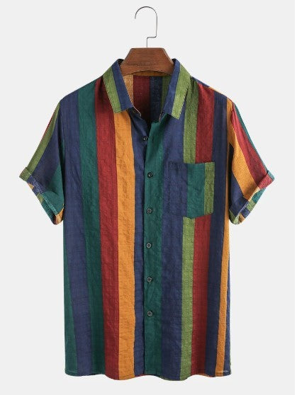 Holiday shirt with short sleeves Green