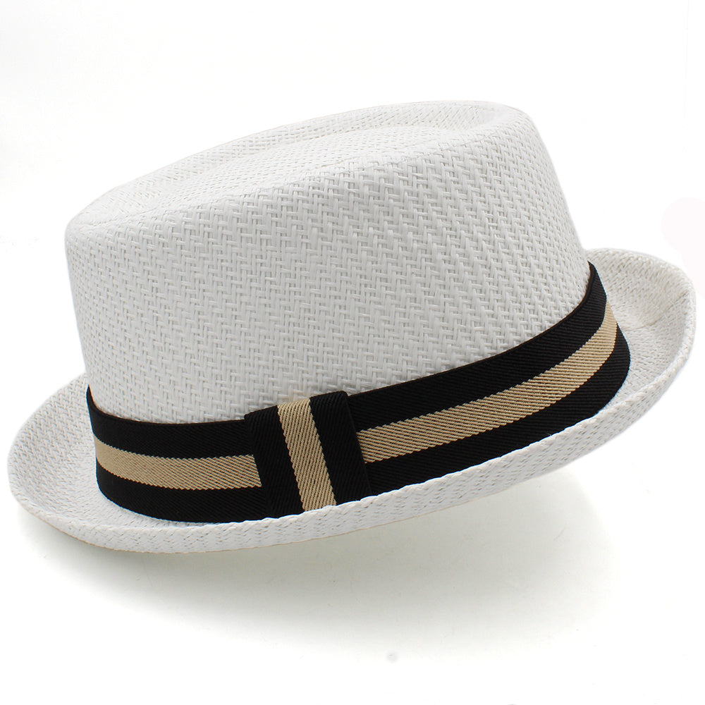 Retro Unisex Sun Shade Straw Hat White M