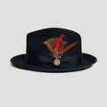 Fashion Bowknot Ribbon Sheep Felt Billycock Black 56to58cm