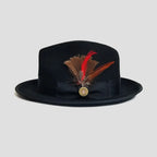 Fashion Bowknot Ribbon Sheep Felt Billycock Black 56to58cm