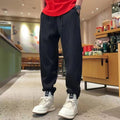 Ankle-tied Loose Harem Pants Black