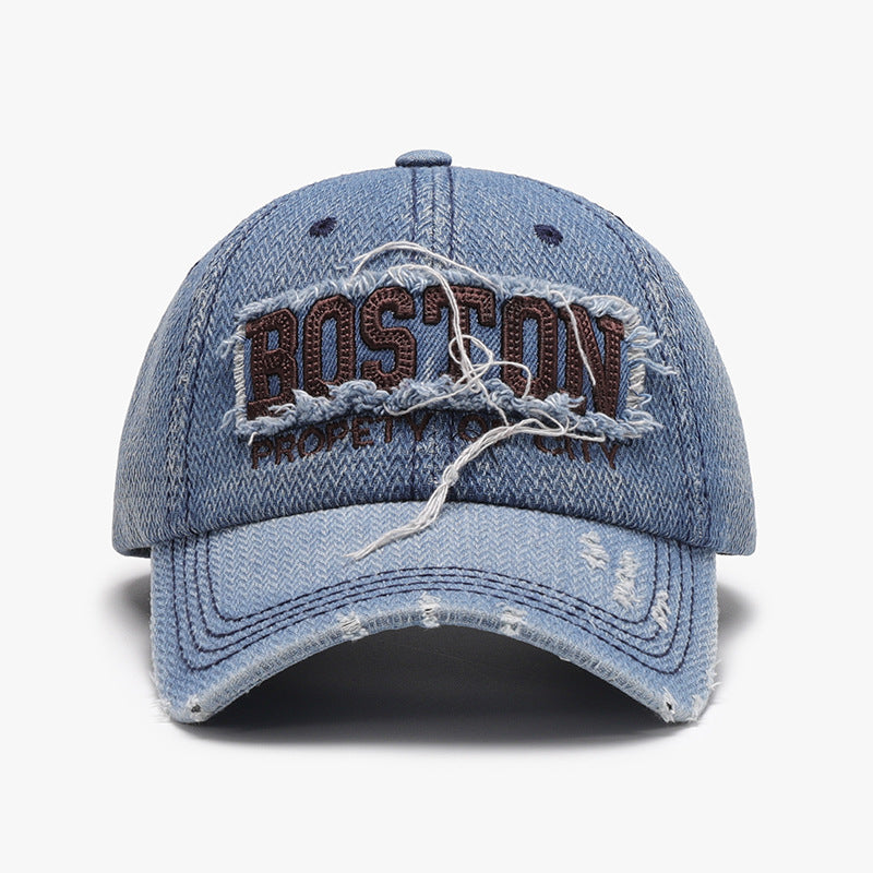 Three-dimensional Embroidery Men's Soft Peaked Cap Outdoor Smalt Adjustable