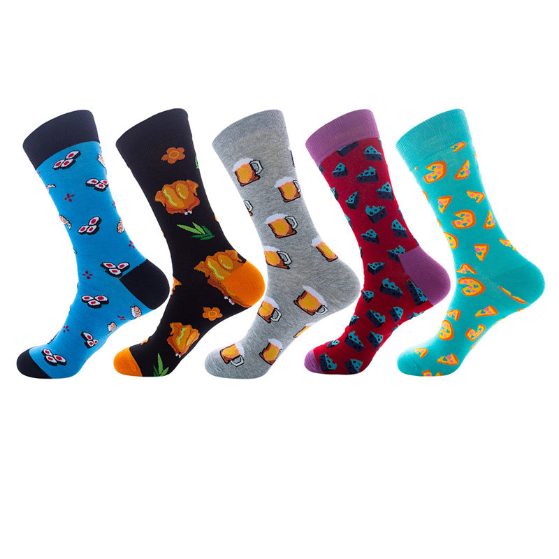 Men's Jacquard Socks AF0821 One size 5Pair