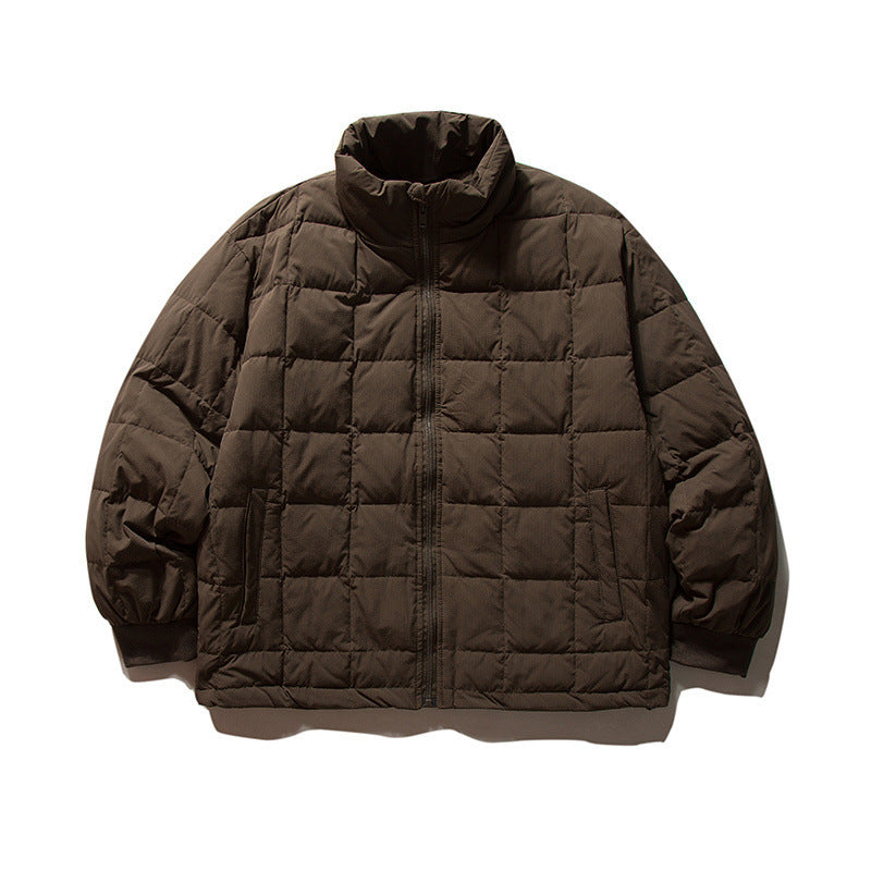 Stand Collar Solid Color Down Jacket