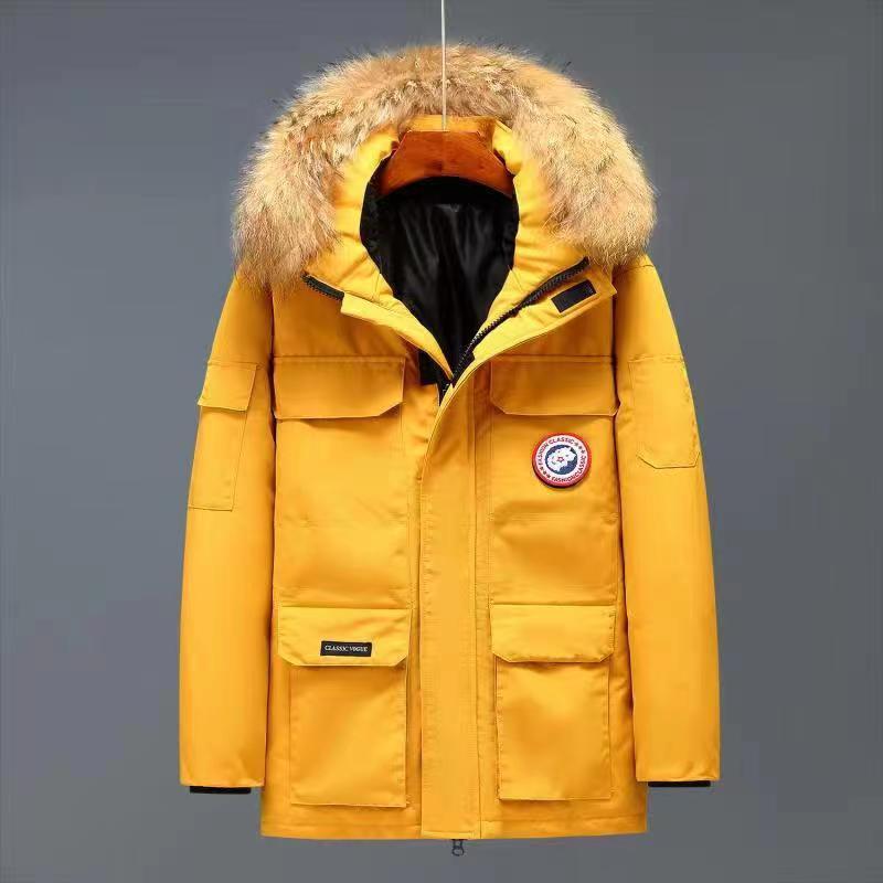 Winter Men's Mid-length Couple Outdoor Yellow