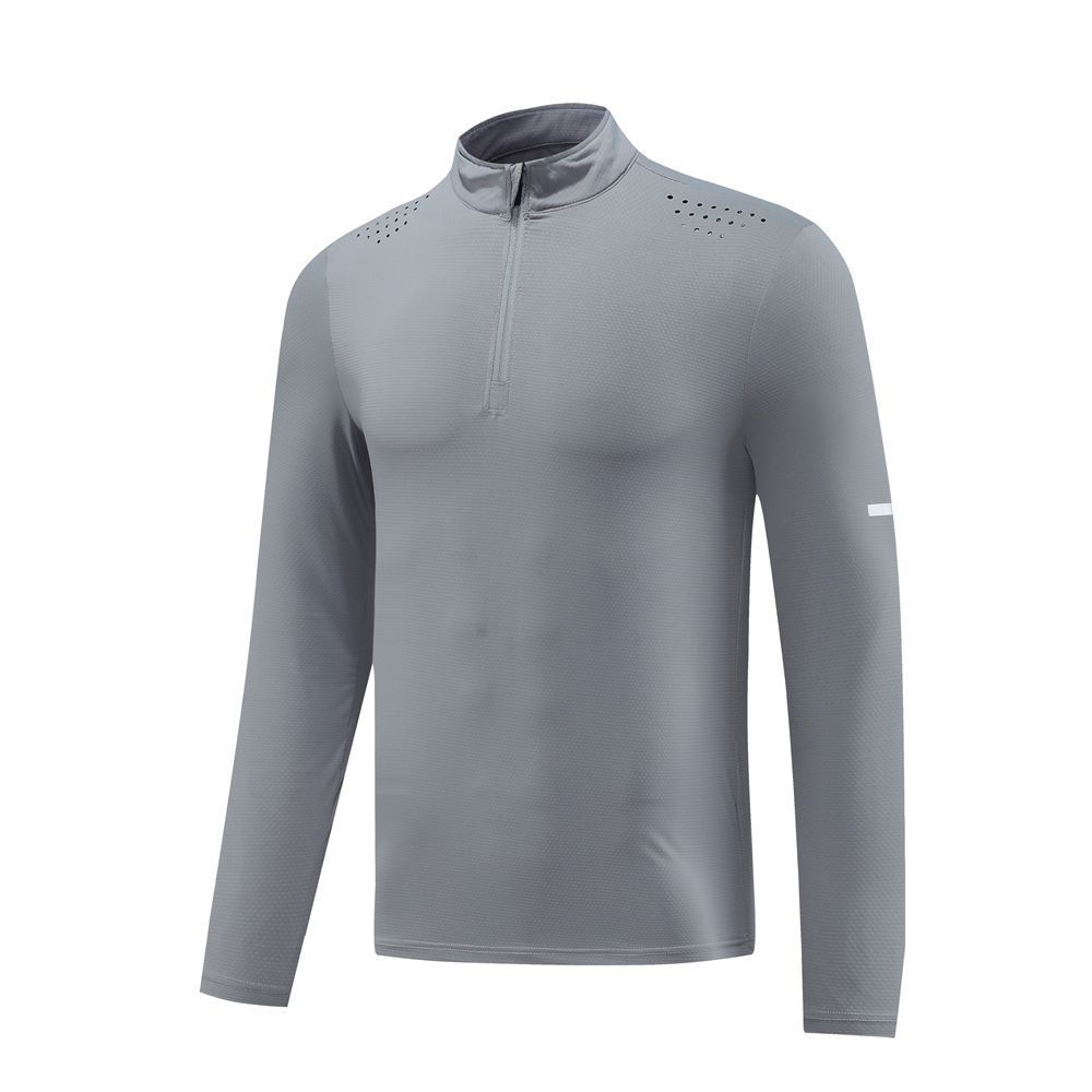 Quick-drying Exercise T-shirt Long Sleeve Light Gray