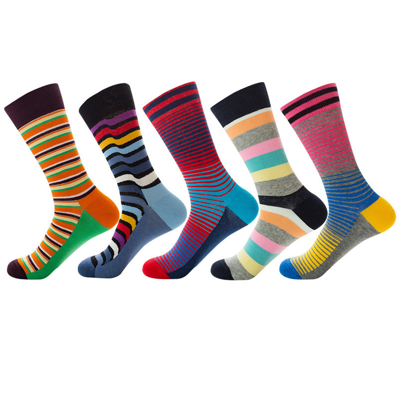Men's Jacquard Socks AF086 One size 5Pair