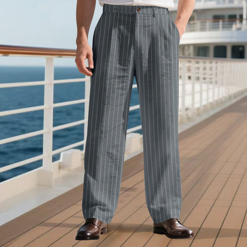 Loose Breathable And Simple Pants Dark Gray